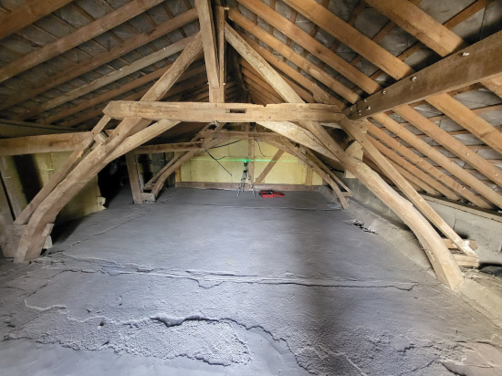 Charpente avant modification en vue d'une sur&eacute;l&eacute;vation