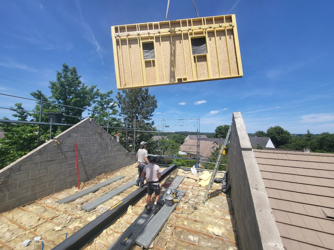 sur&eacute;l&eacute;vation en ossature bois
