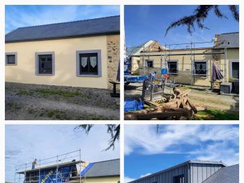 Chantier complet de surélévation en Mayenne