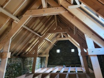 Charpente traditionnelle et plancher bois